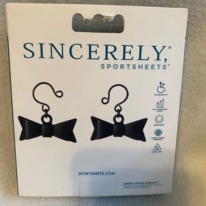 Sincerely Black Bow Tie Rings Nipple Piercing Jewelry Halloween.